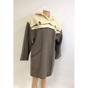 Vintage 80s Linda Lundstrom LaParka Wool Coat Canada Native Womans Large